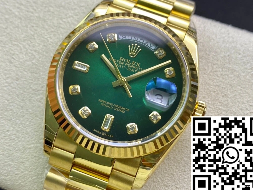 Yellow Factory Green Gold Day-Date Dial M128238-0069 EW Gradual Rolex 1019